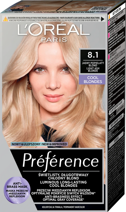 Боя за коса COOL BLONDESS, Nr.8.1 Light Ash Blonde, 1 бр