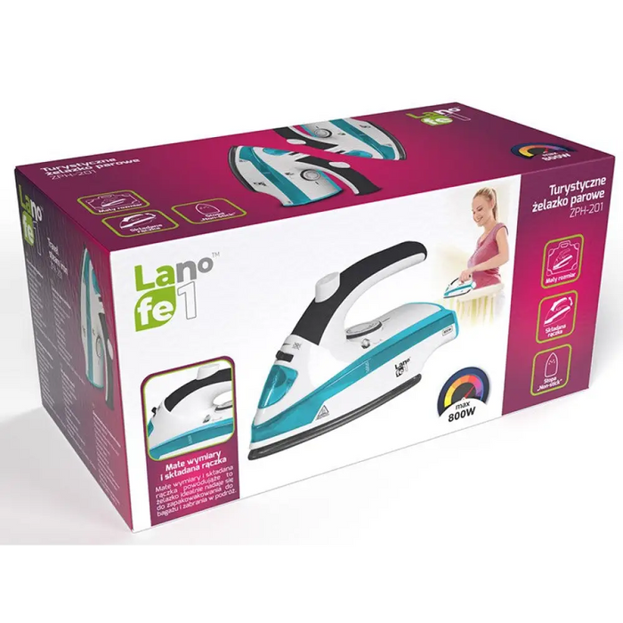 LAFE ZPH-201 Суха ютия Незалепваща гладеща плоча 800 W Син