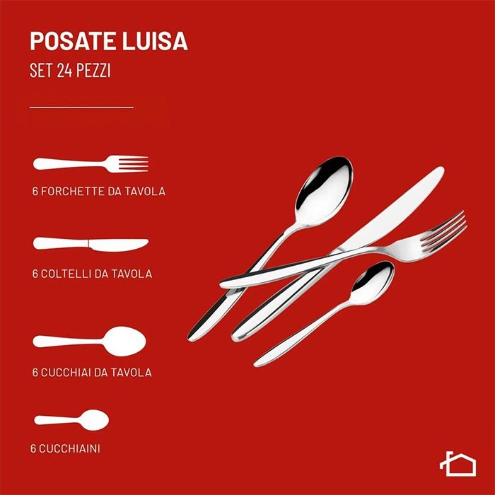 Комплект прибори за хранене LAGOSTINA Luisa, 24 части, 14454652724