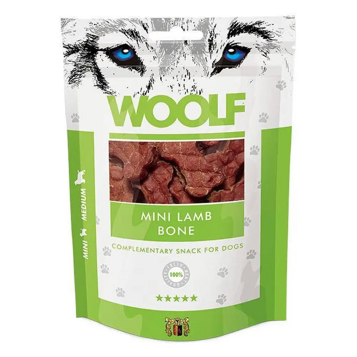 Лакомство за кучета WOOLF Mini Lamb Bone - 100гр