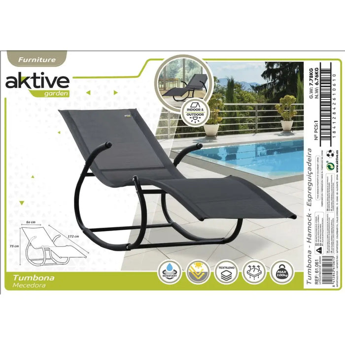 Lamamistool Aktive 172 x 75 x 53 cm Черен
