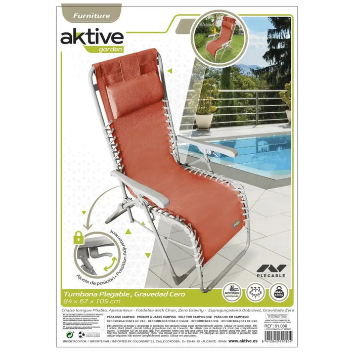 Lamamistool Aktive textileen Оранжев 160 x 76 x 52 cm