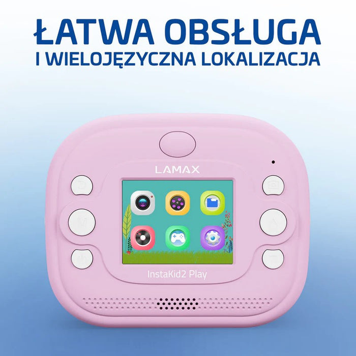 Детска камера LAMAX InstaKid2 Play, розова