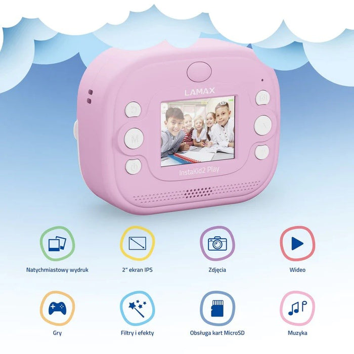Детска камера LAMAX InstaKid2 Play, розова