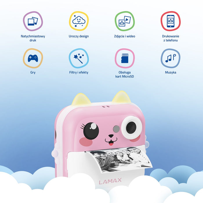 Детска камера LAMAX InstaKid2 Plus, розова