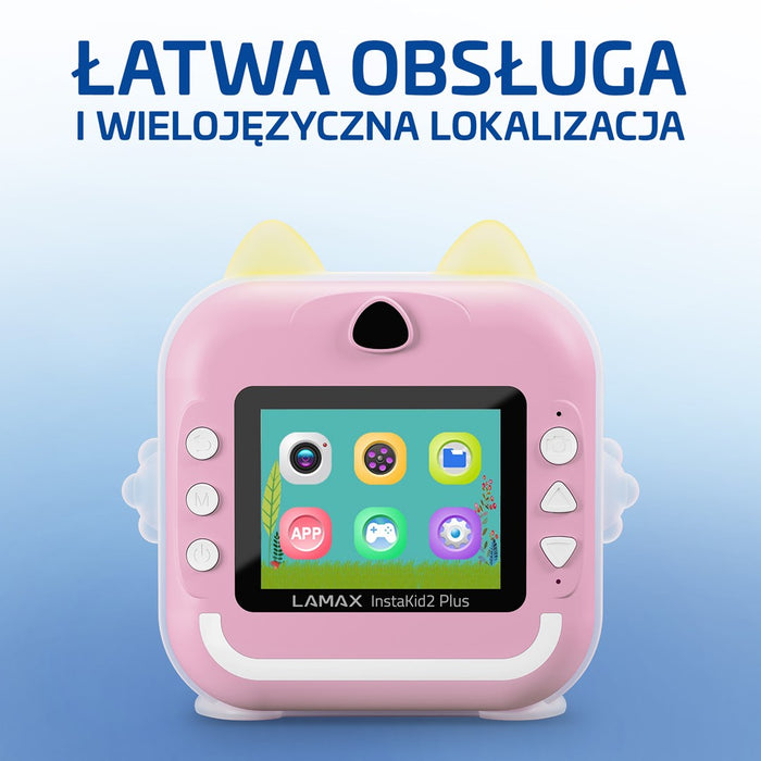 Детска камера LAMAX InstaKid2 Plus, розова