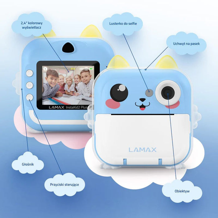 Детска камера LAMAX InstaKid2 Plus, синя
