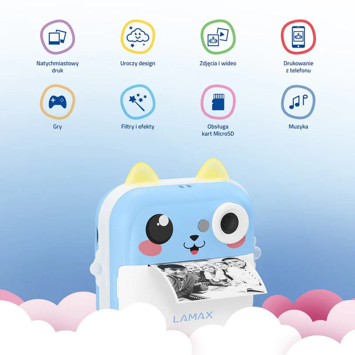 Детска камера LAMAX InstaKid2 Plus, синя