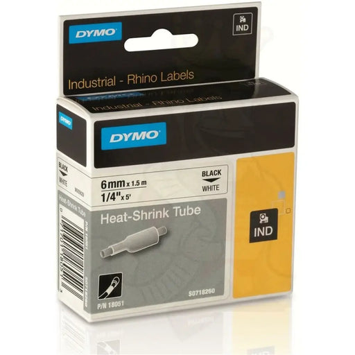 Ламинирана лента за етикетиране Rhino Dymo ID1-6 Жълт Черен