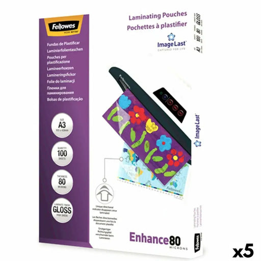 Laminating Pouches Fellowes 100 Части Прозрачен A3 (5 броя)