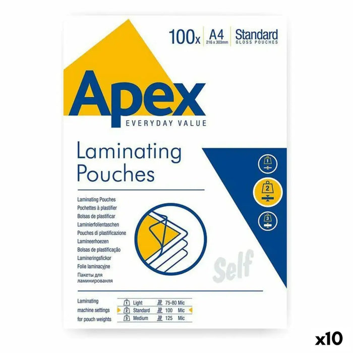 Laminating Pouches Fellowes 100 Части Прозрачен A4 (10 броя)