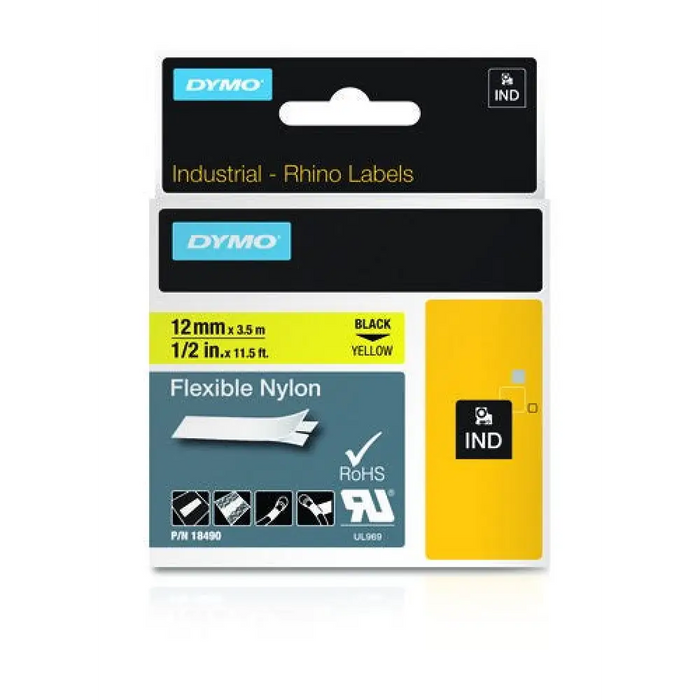 Ламинирана касета Dymo Nylon Flexible IND Многоцветен