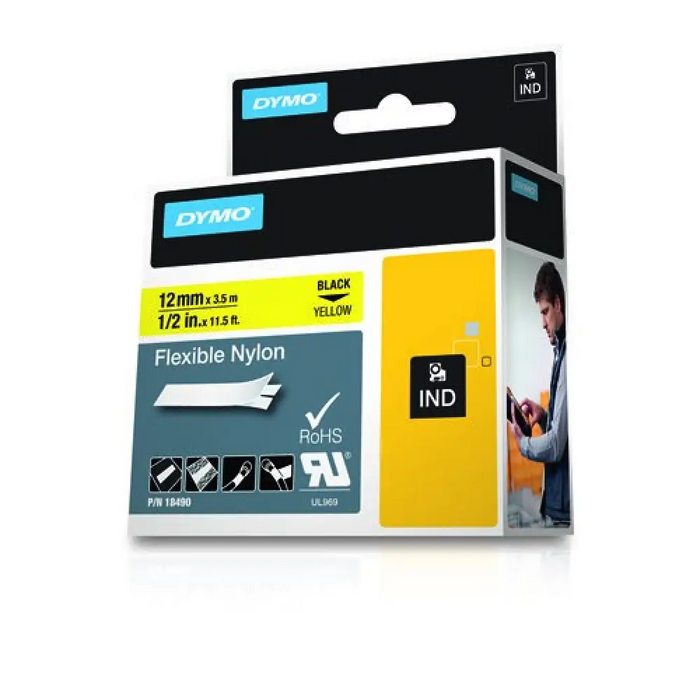 Ламинирана касета Dymo Nylon Flexible IND Многоцветен