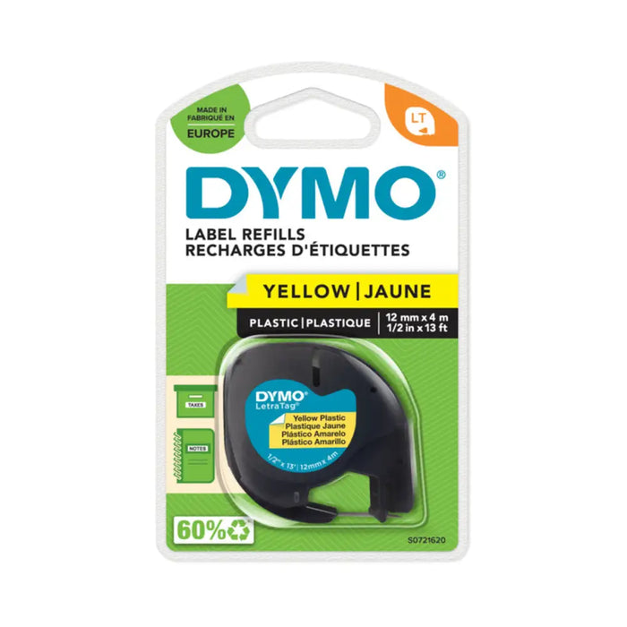 Ламинирана касета Dymo S0721620 Черен/Жълт