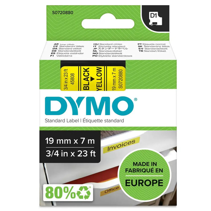Ламинирана лента за етикетиране Dymo D1-19 45808