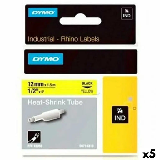 Ламинирана лента за етикетиране Rhino Dymo ID1 12 Жълт