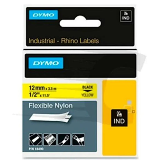 Ламинирана лента за етикетиране Rhino Dymo ID1-12 Жълт