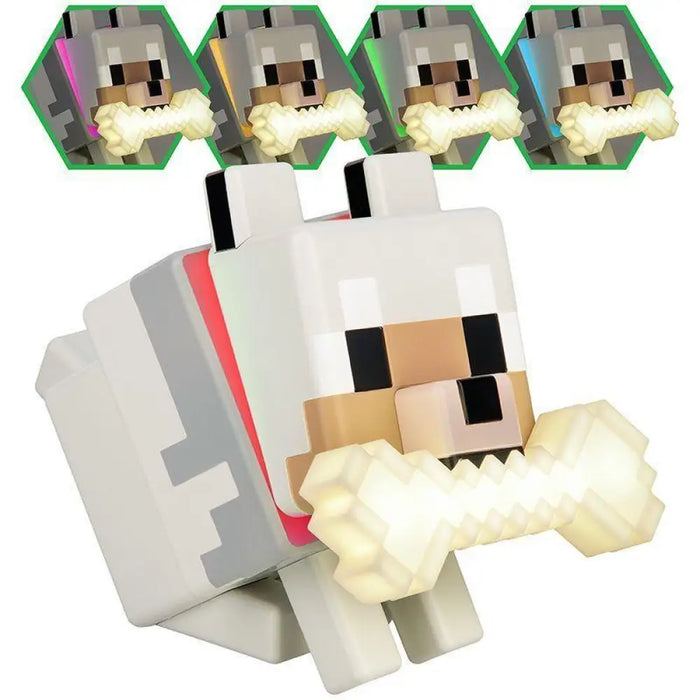 Лампа Paladone Glo Buddies: Minecraft - Wolf Light
