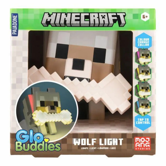 Лампа Paladone Glo Buddies: Minecraft - Wolf Light