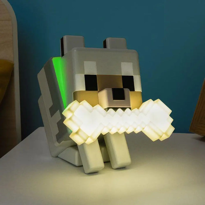 Лампа Paladone Glo Buddies: Minecraft - Wolf Light