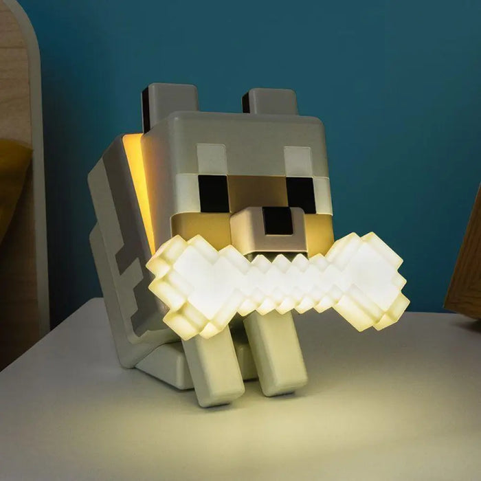 Лампа Paladone Glo Buddies: Minecraft - Wolf Light