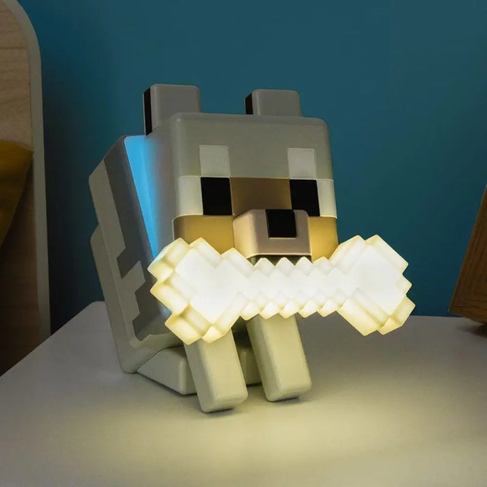 Лампа Paladone Glo Buddies: Minecraft - Wolf Light