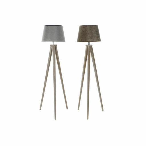 Лампион DKD Home Decor 40 x 40 x 154 cm Естествен Сив Кафяв