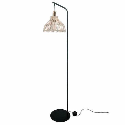Лампион DKD Home Decor Черен Метал Кафяв Pатан (40 x 40 x