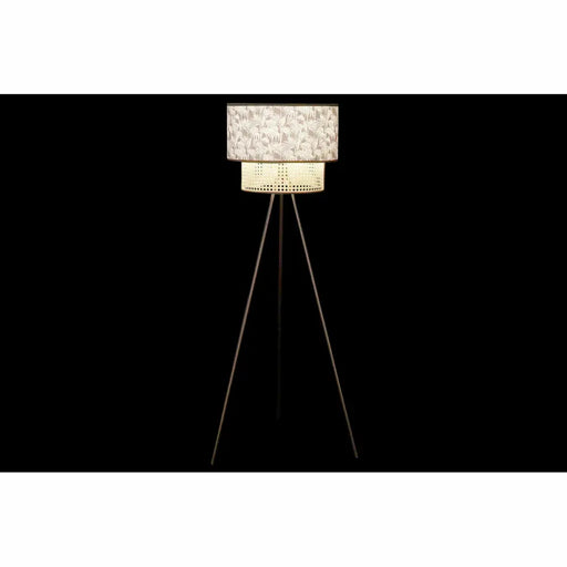 Лампион DKD Home Decor Естествен Черен Метал Палми