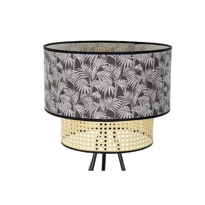 Лампион DKD Home Decor Естествен Черен Метал Палми