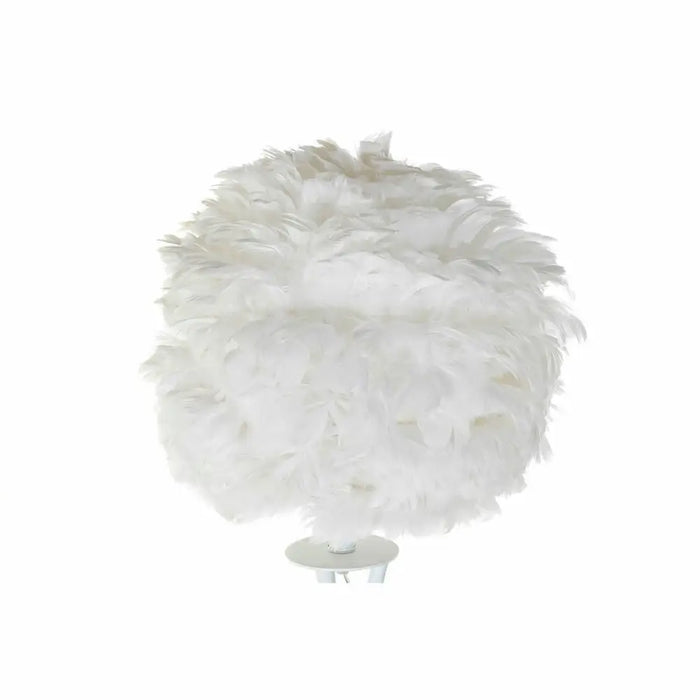 Лампион DKD Home Decor Метал Бял Перо (40 x 40 x 150 cm)