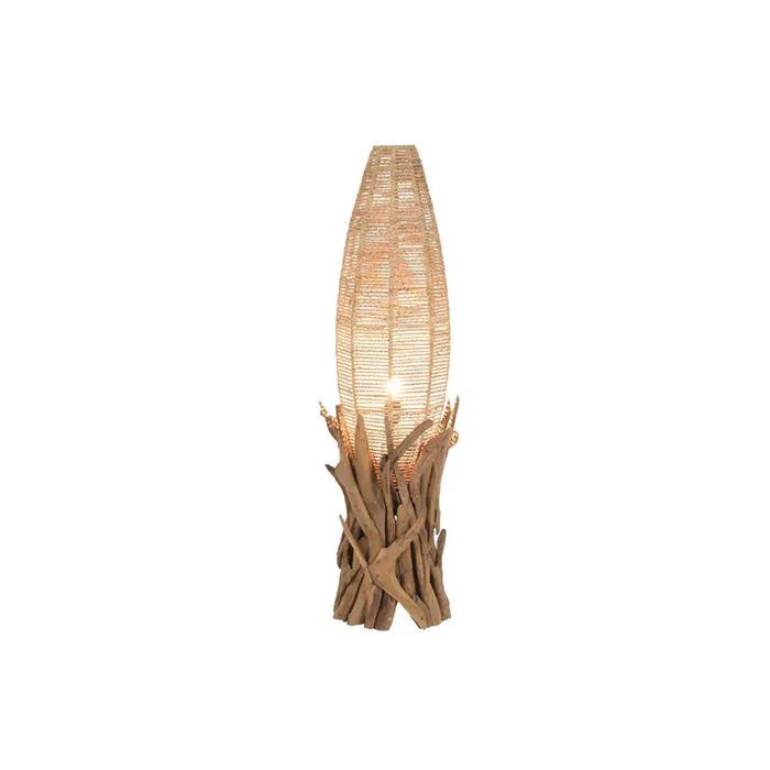 Лампион Home ESPRIT Бежов Естествен 220 V 37 X 37 X 119 CM