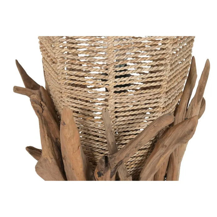 Лампион Home ESPRIT Бежов Естествен 220 V 37 X 37 X 119 CM
