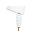 Лампион Home ESPRIT Бял Златен 220 V 43 x 43 x 170 cm