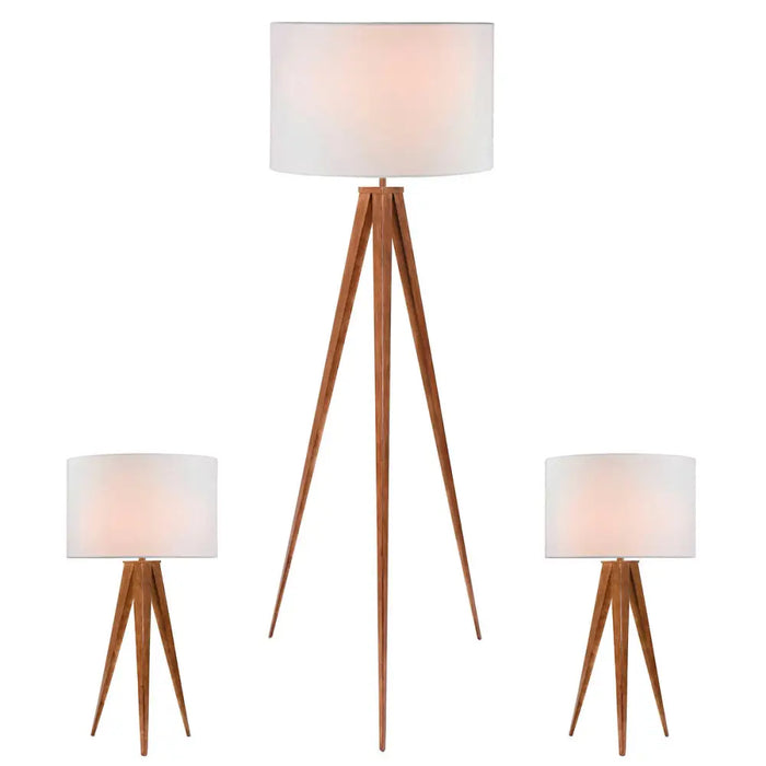 Лампион Home ESPRIT Кафяв Дървен Метал Алуминий 40 x 40 x
