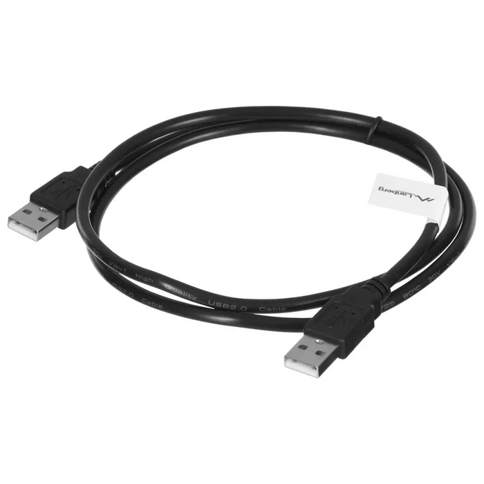 Lanberg CA-USBA-20CU-0010-BK USB кабел 1m 2.0 USB A Черен
