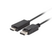 Lanberg display port (M) V1.1 -> HDMI (M) кабел 3 м черен