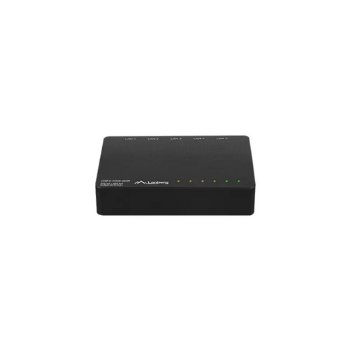Lanberg комутатор dsp3-1005-60w 5x 1GB poe+ (4 порта poe