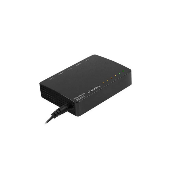 Lanberg комутатор dsp3-1005-60w 5x 1GB poe+ (4 порта poe