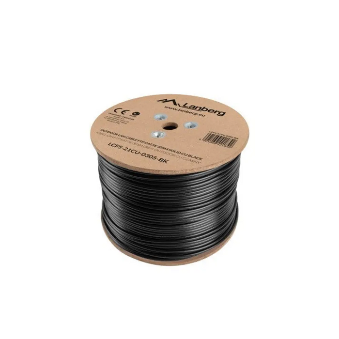 Lanberg LAN кабел CAT.5e ftp 305m плътен открит cu black