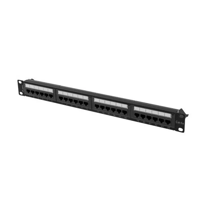 Lanberg пач панел 24 порта 1U 19’’ CAT.6a utp черен
