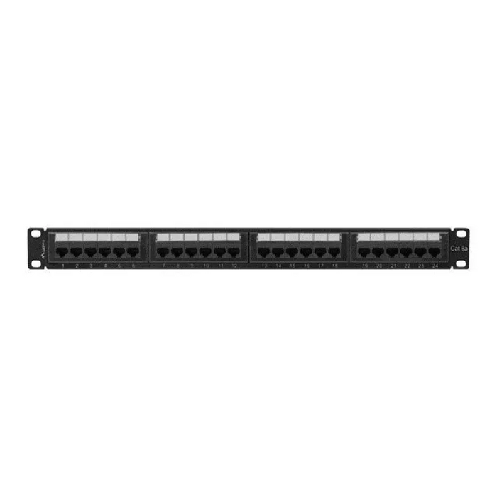 Lanberg пач панел 24 порта 1U 19’’ CAT.6a utp черен