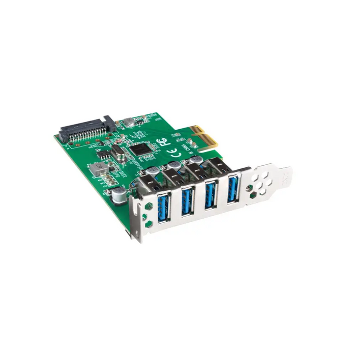 Lanberg pci express x1 карта->4x USB-A 3.1 gen1 нисък профил