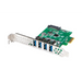 Lanberg pci express x1 карта->4x USB-A 3.1 gen1 нисък профил