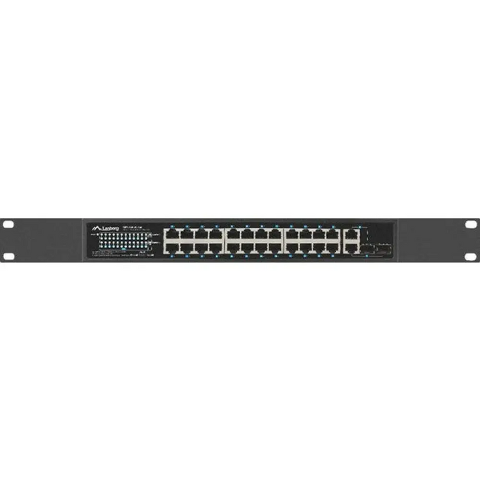 Lanberg суич 24x 100mb poe+/2x комбо шкаф 19’’ гигабитов