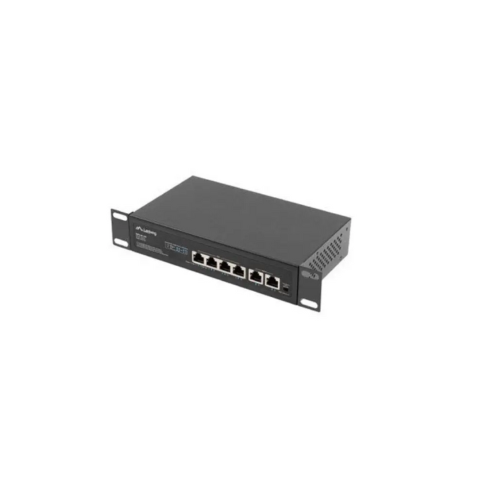 Lanberg Switch PoE + Rack 10’’/19’’ RSFE-4P-2FE-60