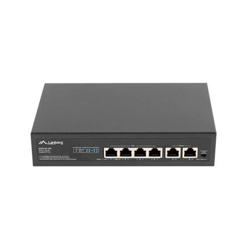 Lanberg Switch PoE + Rack 10’’/19’’ RSFE-4P-2FE-60