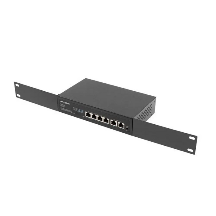 Lanberg Switch PoE + Rack 10’’/19’’ RSFE-4P-2FE-60
