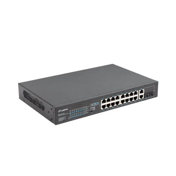 Lanberg Switch rack 19’’ POE + 16x 100MB /2X COMBO GIGABIT