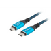 Lanberg USB-C M/M 4.0 кабел 1m 240w 8k 60hz черен-син